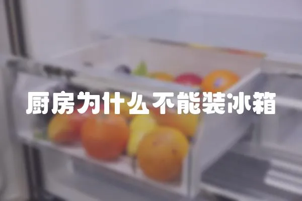 廚房為什么不能裝冰箱