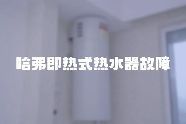 哈弗即熱式熱水器故障