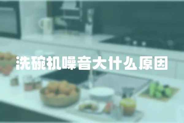 洗碗機噪音大什么原因