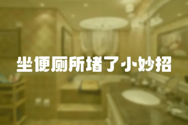 坐便廁所堵了小妙招