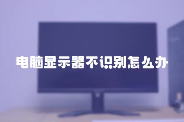 電腦顯示器不識別怎么辦