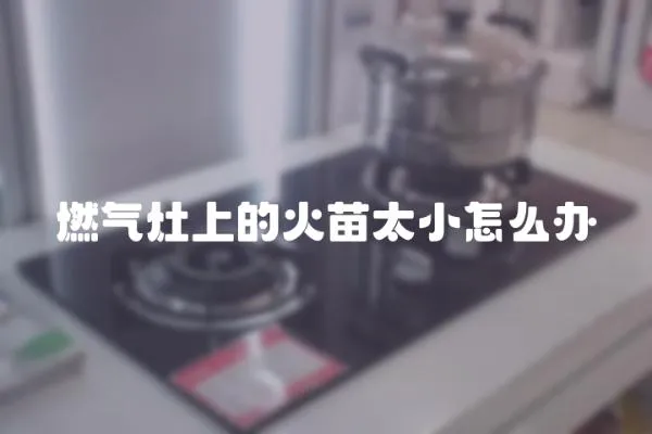 燃氣灶上的火苗太小怎么辦