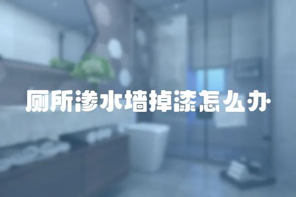 廁所滲水墻掉漆怎么辦