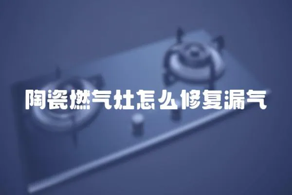 陶瓷燃氣灶怎么修復漏氣