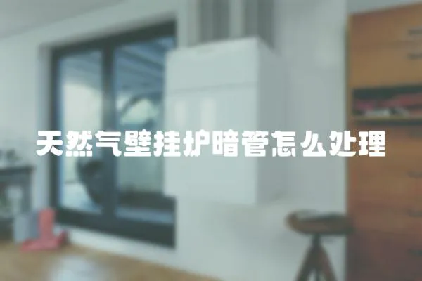 天然氣壁掛爐暗管怎么處理
