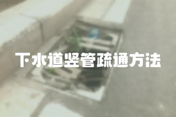 下水道豎管疏通方法