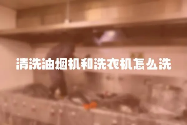 清洗油煙機(jī)和洗衣機(jī)怎么洗