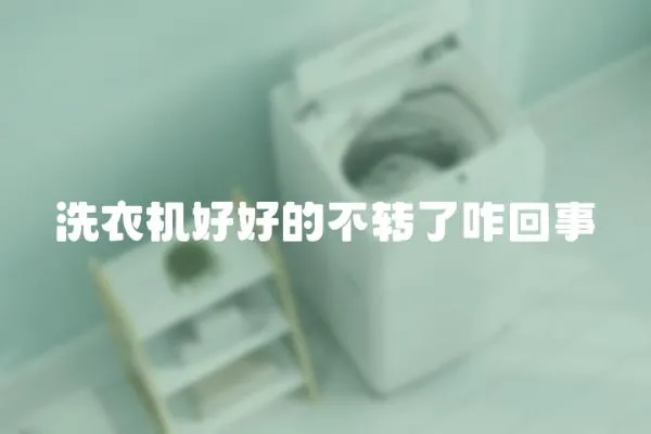 洗衣機好好的不轉了咋回事