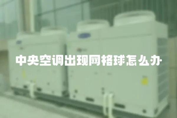 中央空調出現網格球怎么辦