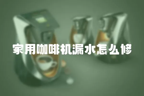 家用咖啡機漏水怎么修