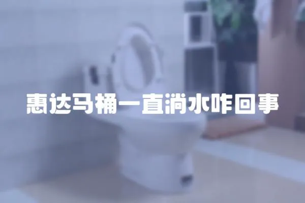 惠達馬桶一直淌水咋回事
