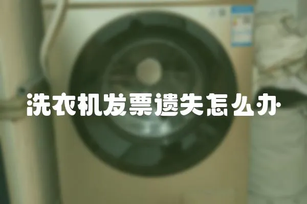 洗衣機發票遺失怎么辦