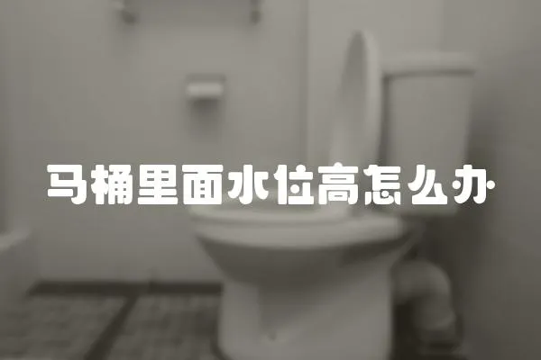 馬桶里面水位高怎么辦