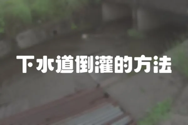 下水道倒灌的方法