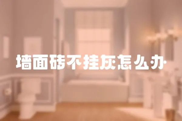 墻面磚不掛灰怎么辦