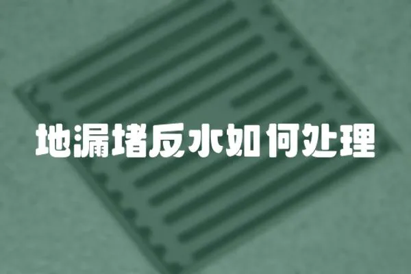 地漏堵反水如何處理