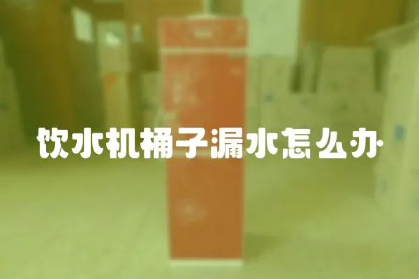 飲水機桶子漏水怎么辦