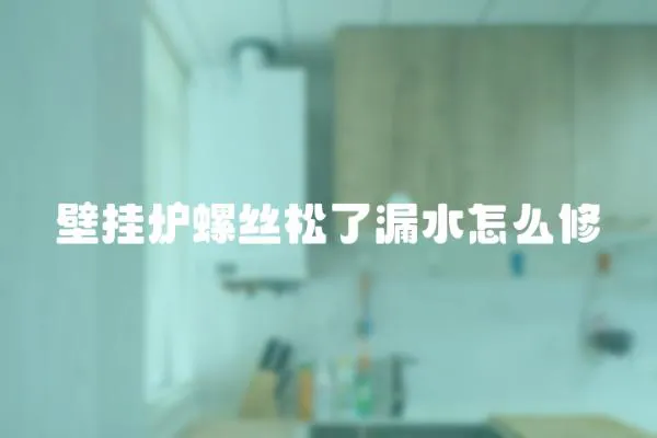 壁掛爐螺絲松了漏水怎么修