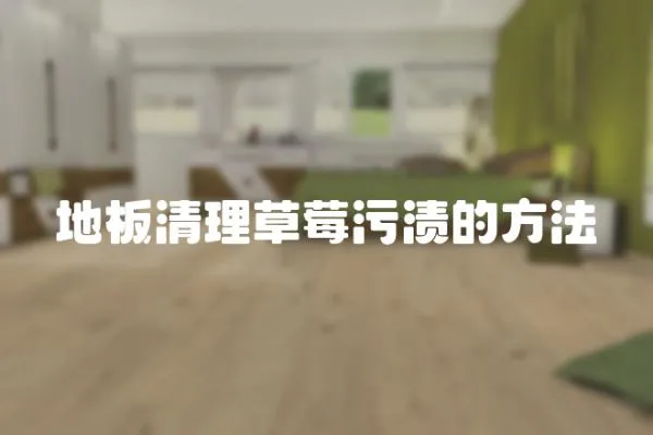地板清理草莓污漬的方法