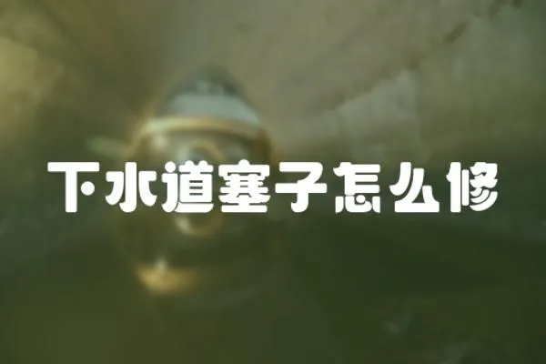 下水道塞子怎么修