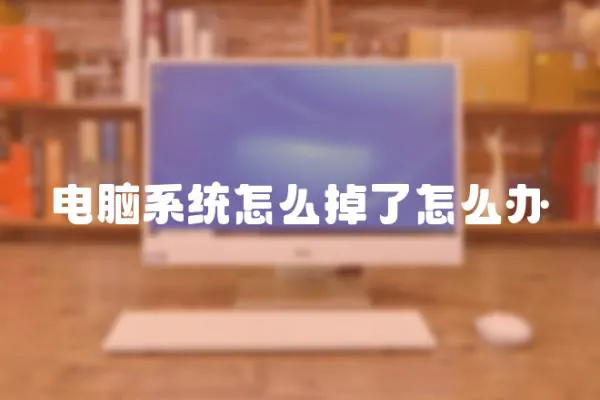 電腦系統怎么掉了怎么辦