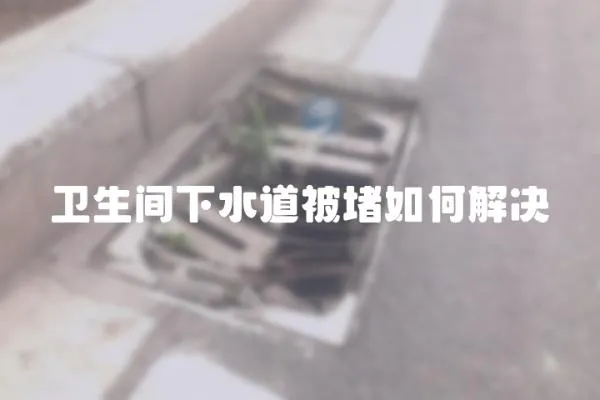 衛(wèi)生間下水道被堵如何解決