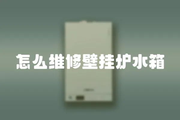 怎么維修壁掛爐水箱