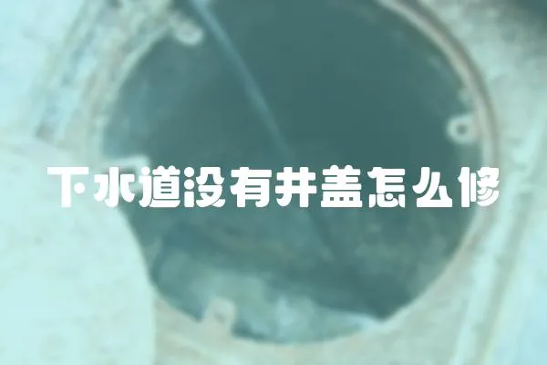 下水道沒有井蓋怎么修