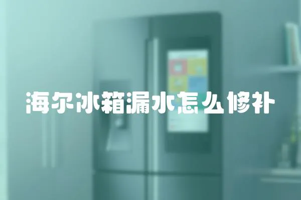 海爾冰箱漏水怎么修補