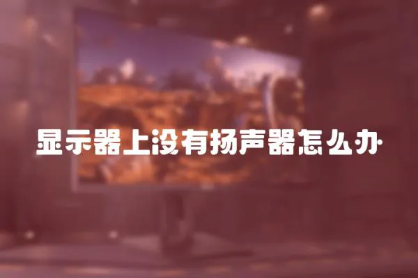 顯示器上沒有揚聲器怎么辦