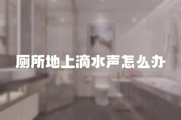 廁所地上滴水聲怎么辦
