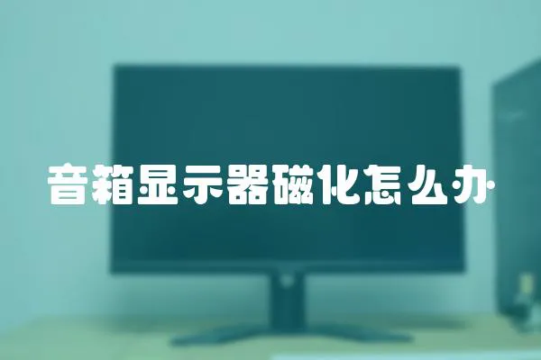 音箱顯示器磁化怎么辦