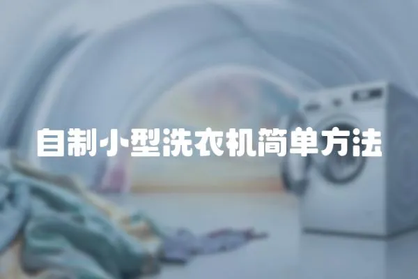 自制小型洗衣機(jī)簡單方法