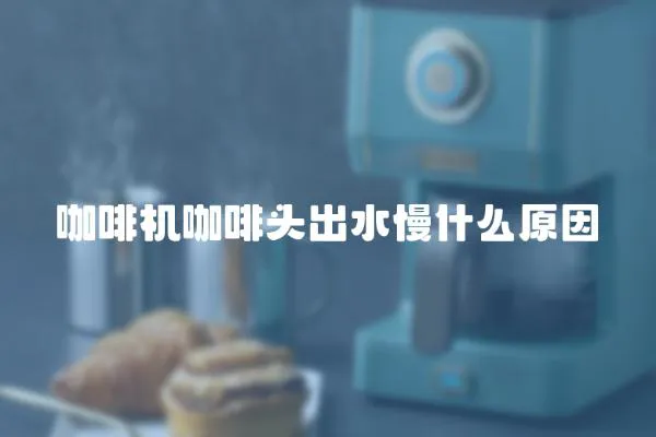 咖啡機咖啡頭出水慢什么原因