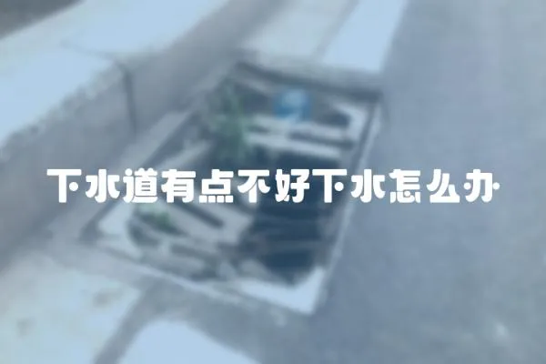 下水道有點不好下水怎么辦