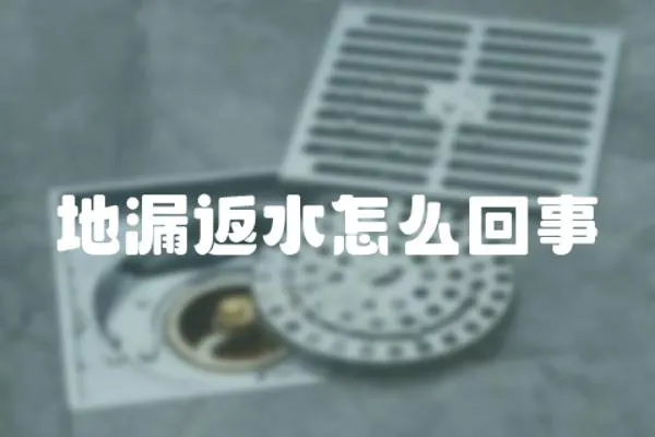 地漏返水怎么回事