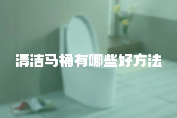 清潔馬桶有哪些好方法