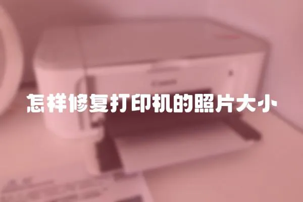 怎樣修復打印機的照片大小
