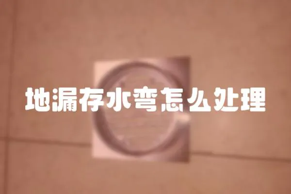 地漏存水彎怎么處理