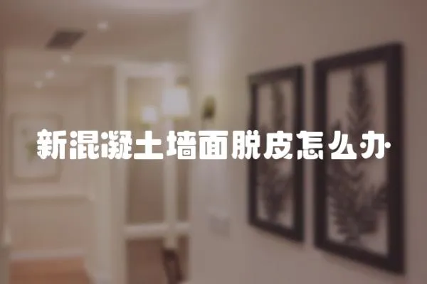 新混凝土墻面脫皮怎么辦