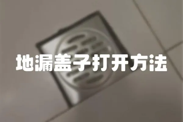 地漏蓋子打開方法