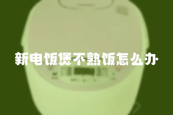 新電飯煲不熟飯怎么辦