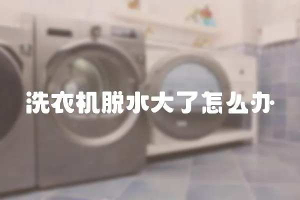 洗衣機(jī)脫水大了怎么辦
