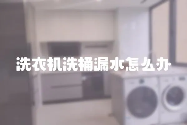 洗衣機洗桶漏水怎么辦