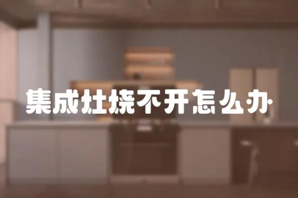 集成灶燒不開怎么辦