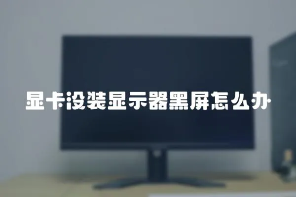 顯卡沒裝顯示器黑屏怎么辦
