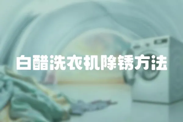 白醋洗衣機除銹方法
