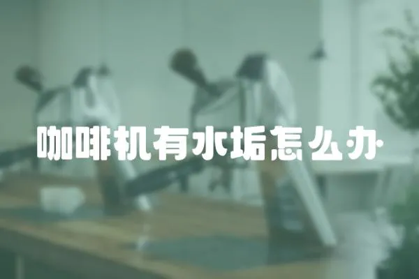 咖啡機有水垢怎么辦