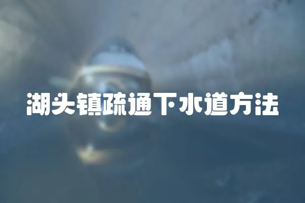 湖頭鎮(zhèn)疏通下水道方法