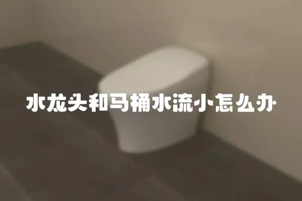 水龍頭和馬桶水流小怎么辦